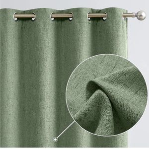 (1) black out SAGE green curtain